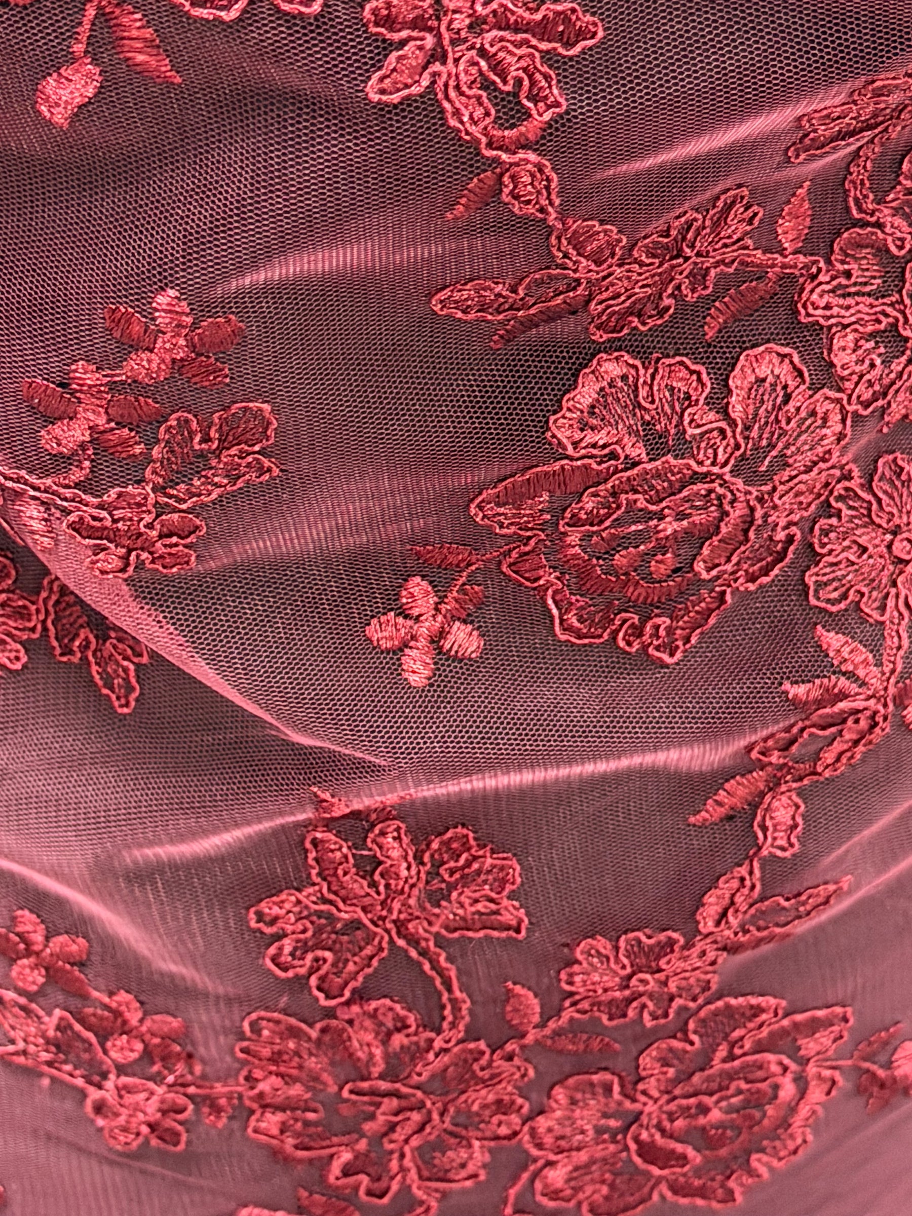 Wine Corded Lace - LA7007