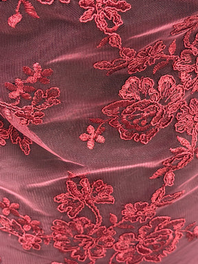Wine Corded Lace - LA7007