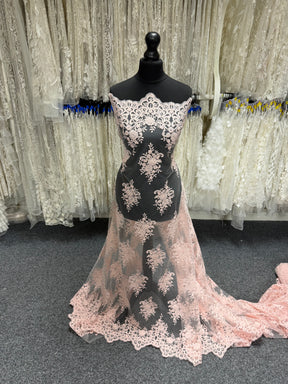 Antique Rose Corded Lace - LA7008