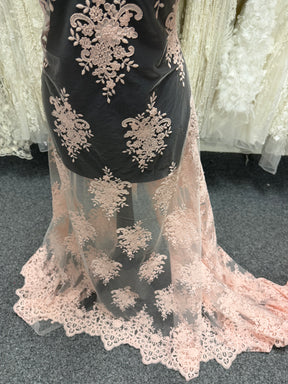 Antique Rose Corded Lace - LA7008