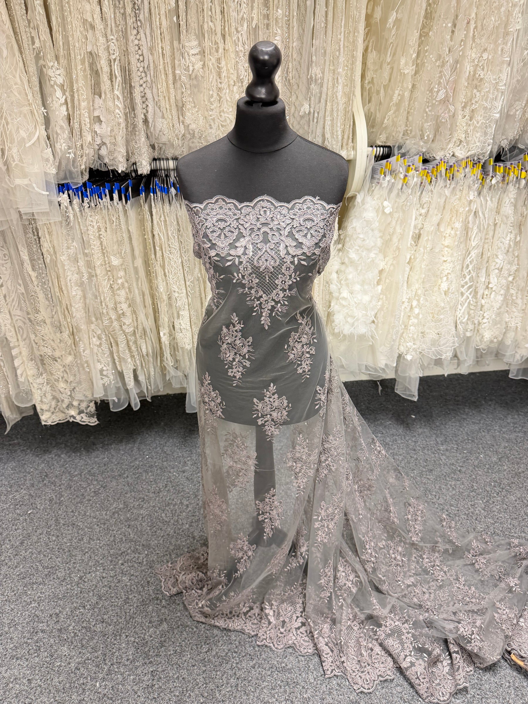 Taupe Corded Lace - LA7009