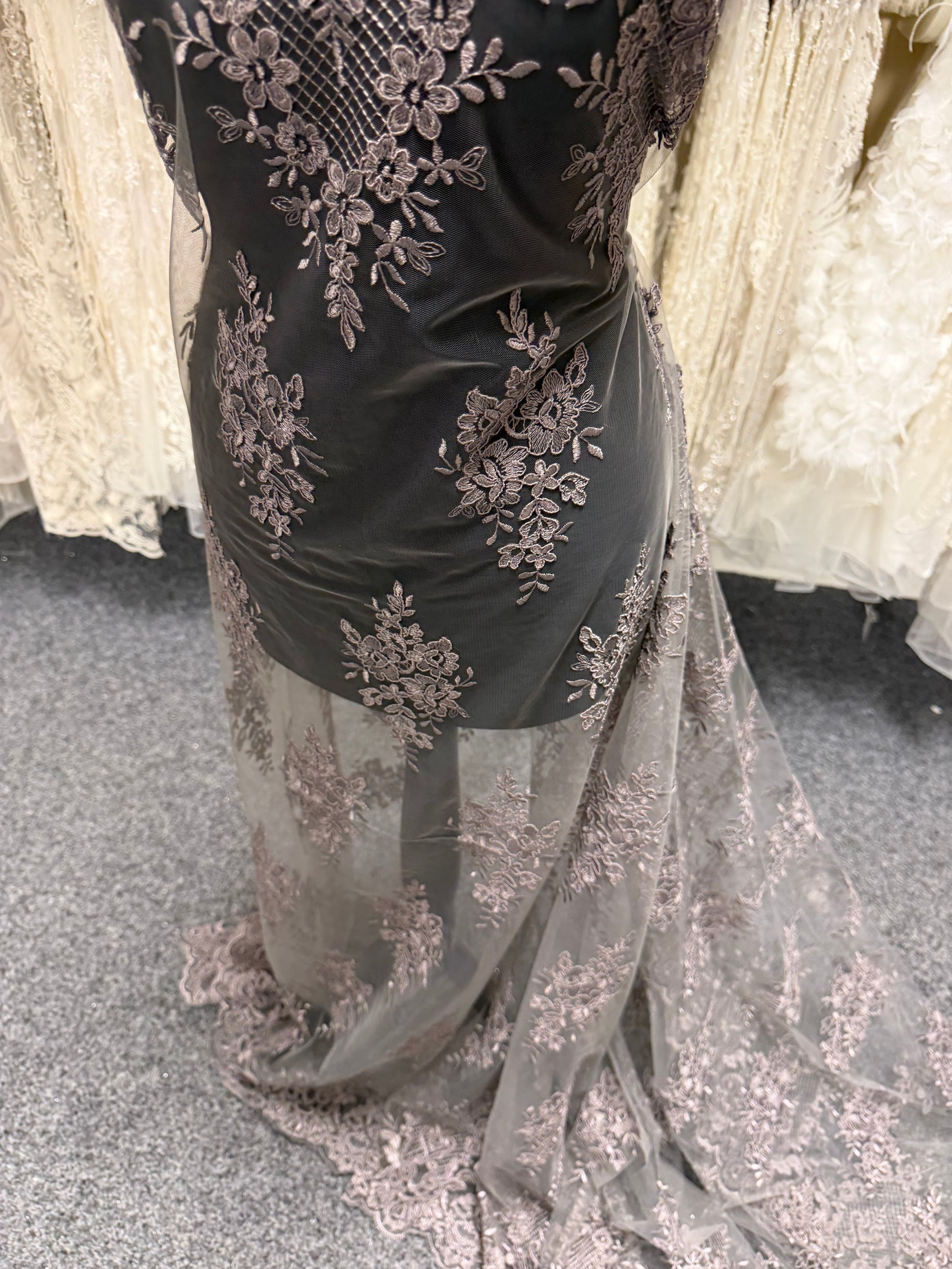 Taupe Corded Lace - LA7009