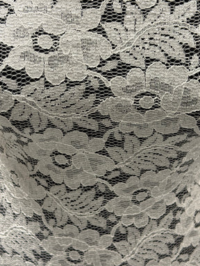 Pale Ivory Floral Lace - P199