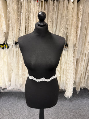 Ivory Embroidered Lace Trim - T744