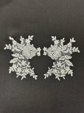 Ivory Embellished Lace Appliques - MT8004