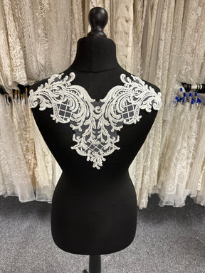 Ivory Large Corded Lace Applique - T799