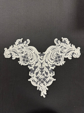 Ivory Large Corded Lace Applique - T799