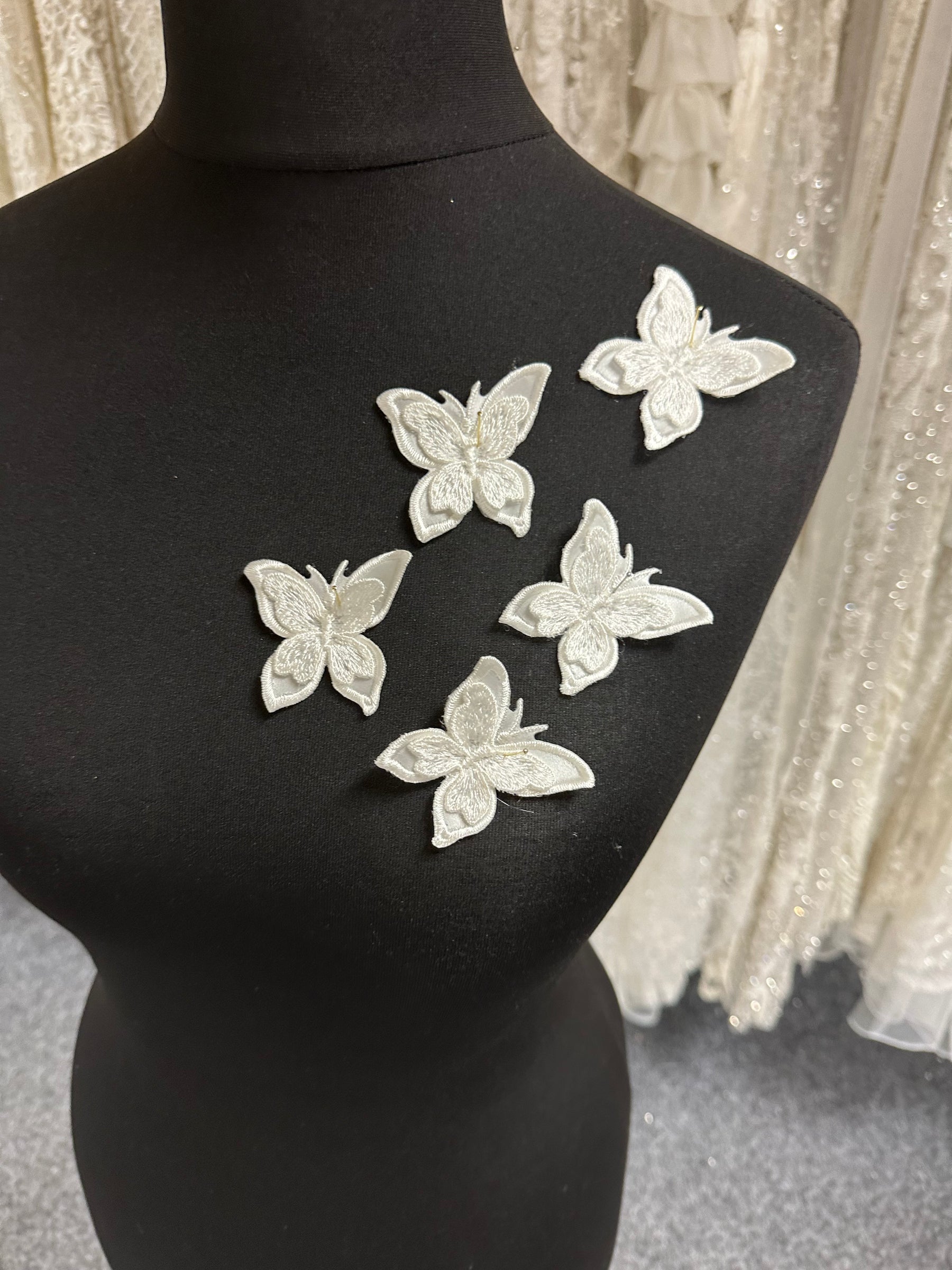 Ivory Butterfly Applique - T768