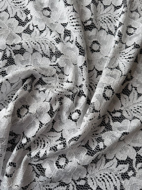 Pale Ivory Floral Lace - P199