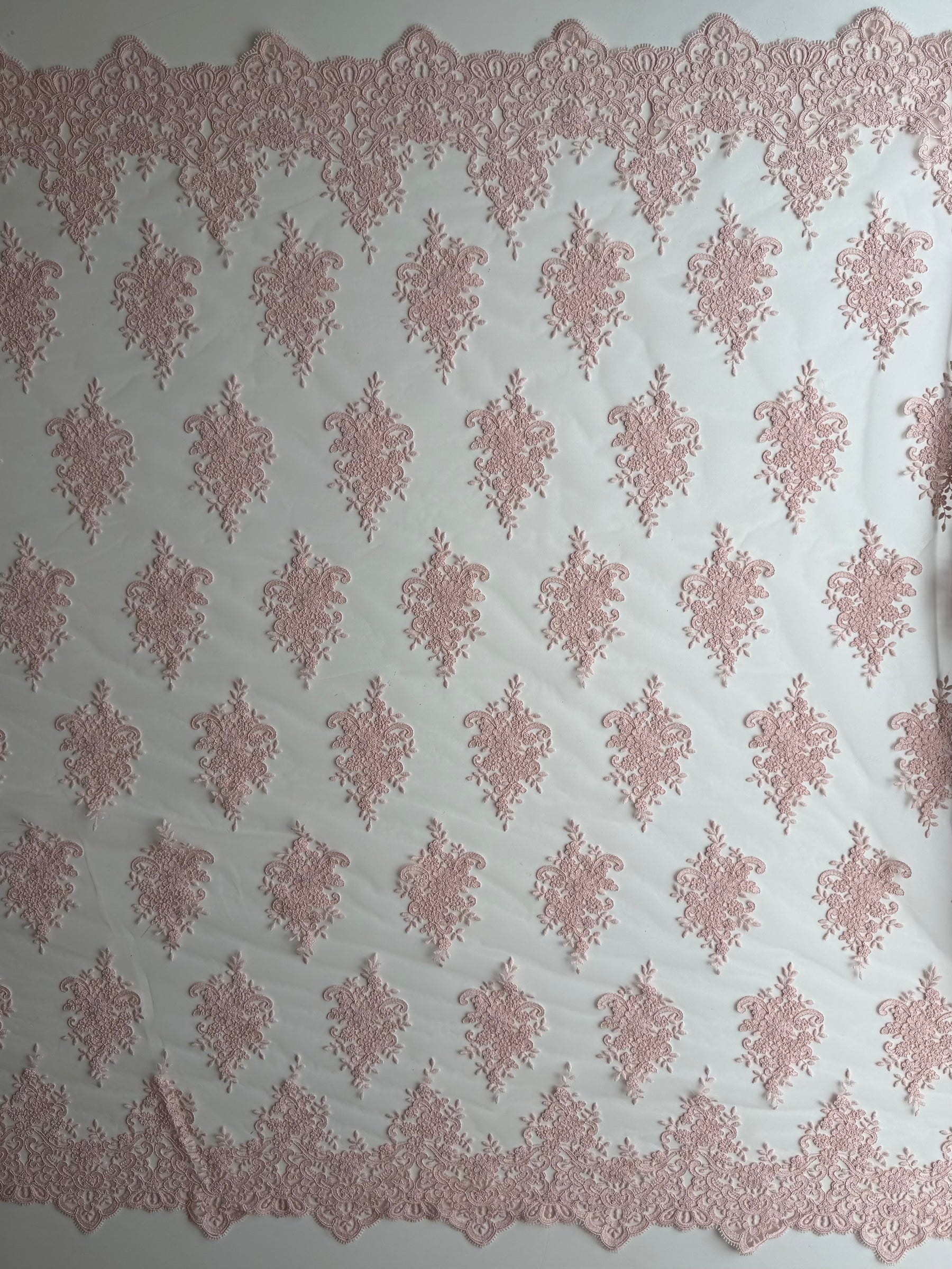 Antique Rose Corded Lace - LA7008
