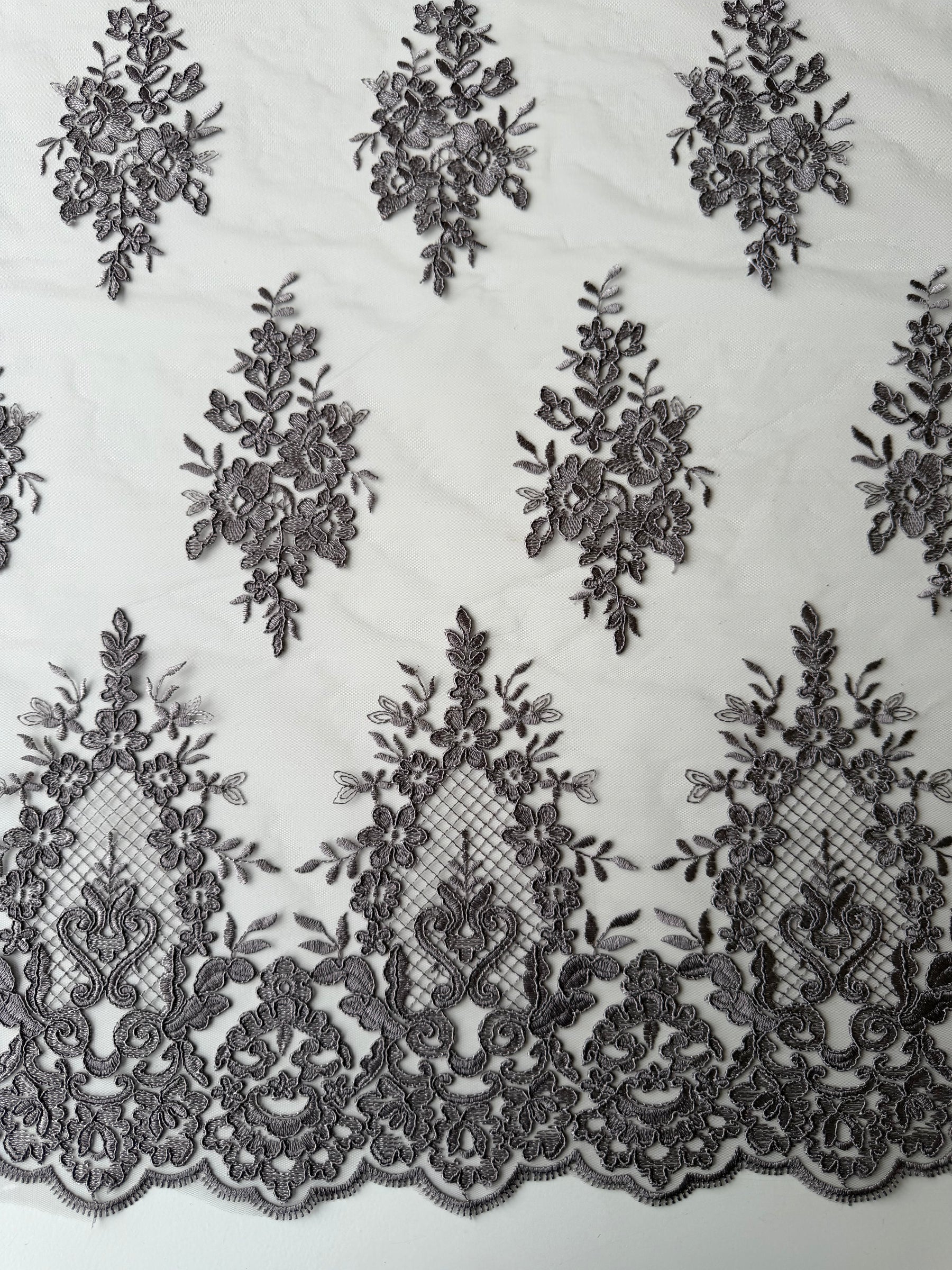 Taupe Corded Lace - LA7009