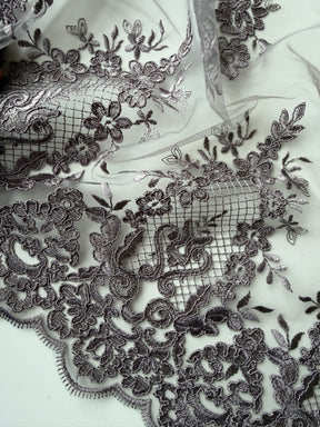 Taupe Corded Lace - LA7009