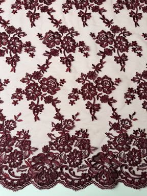 Wine Corded Lace - LA7007