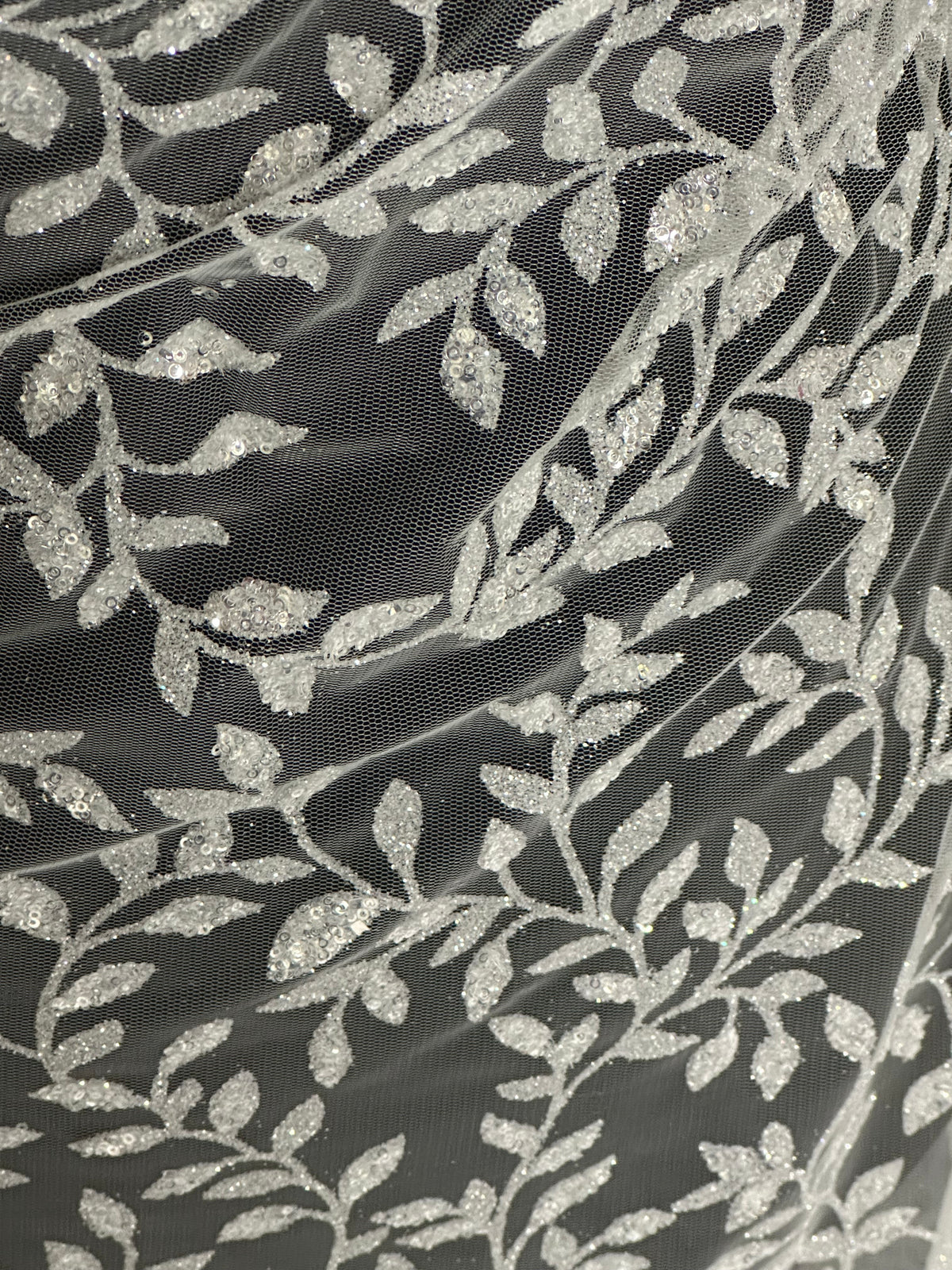 Ivory Glitter Lace - Simeon TU0061