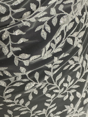 Ivory Glitter Lace - Simeon TU0061