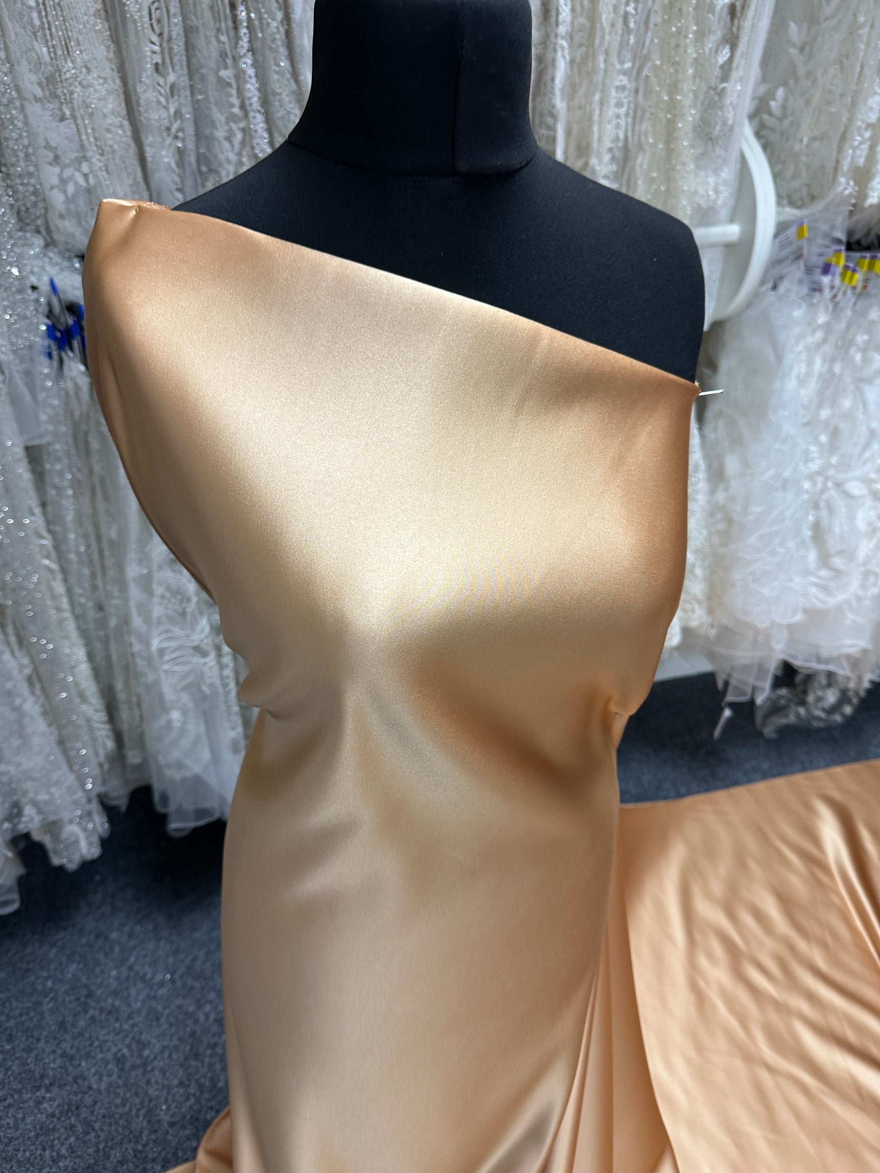 Gold Polyester Satin - Contessa