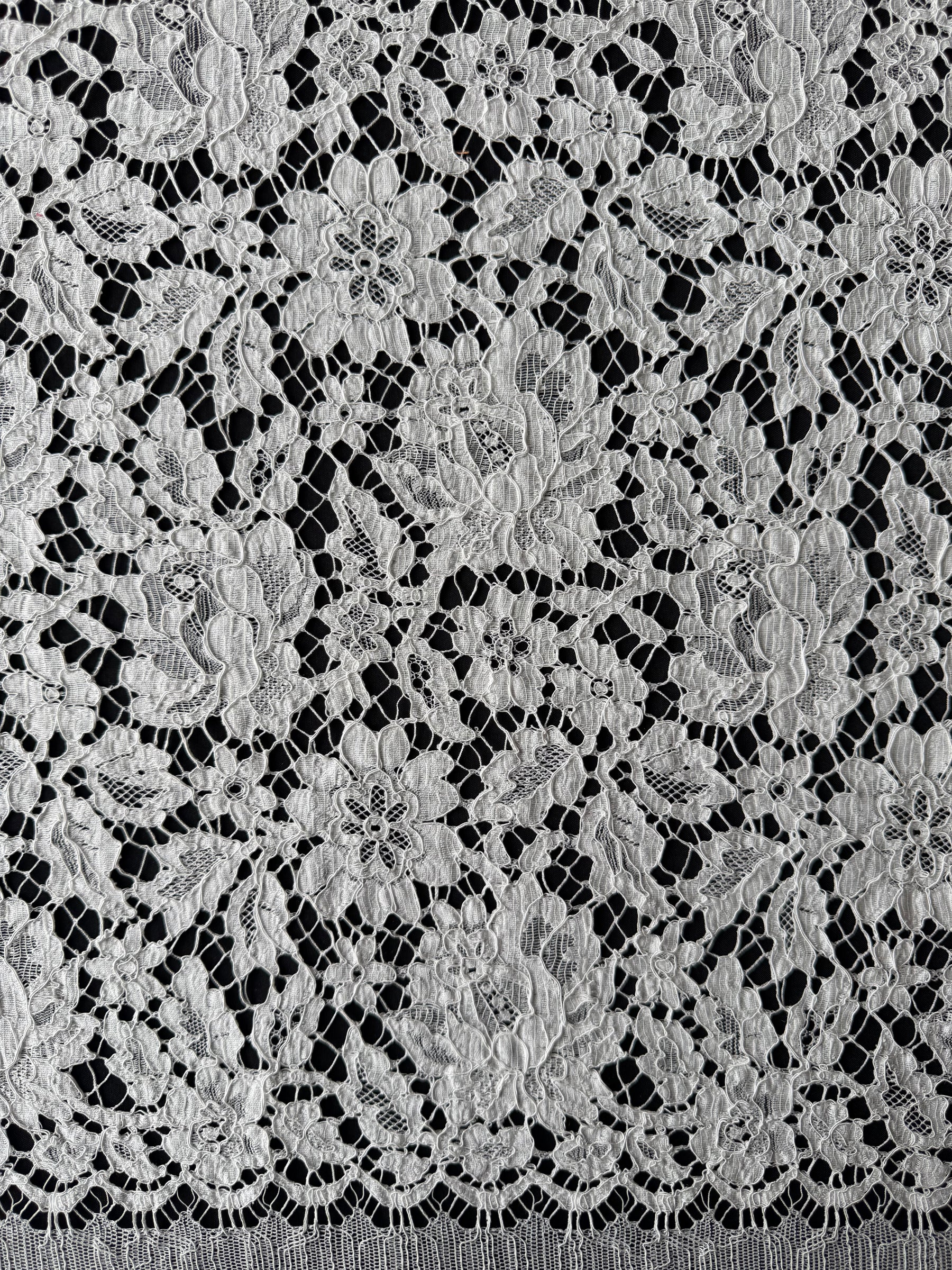 Ivory Eco Corded French Lace - LA4003