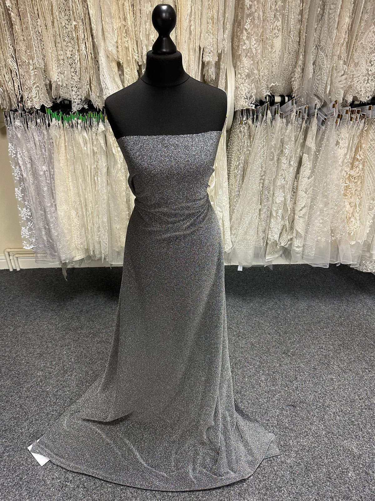 Black Glitter Knit with Silver Glitter - Ghost