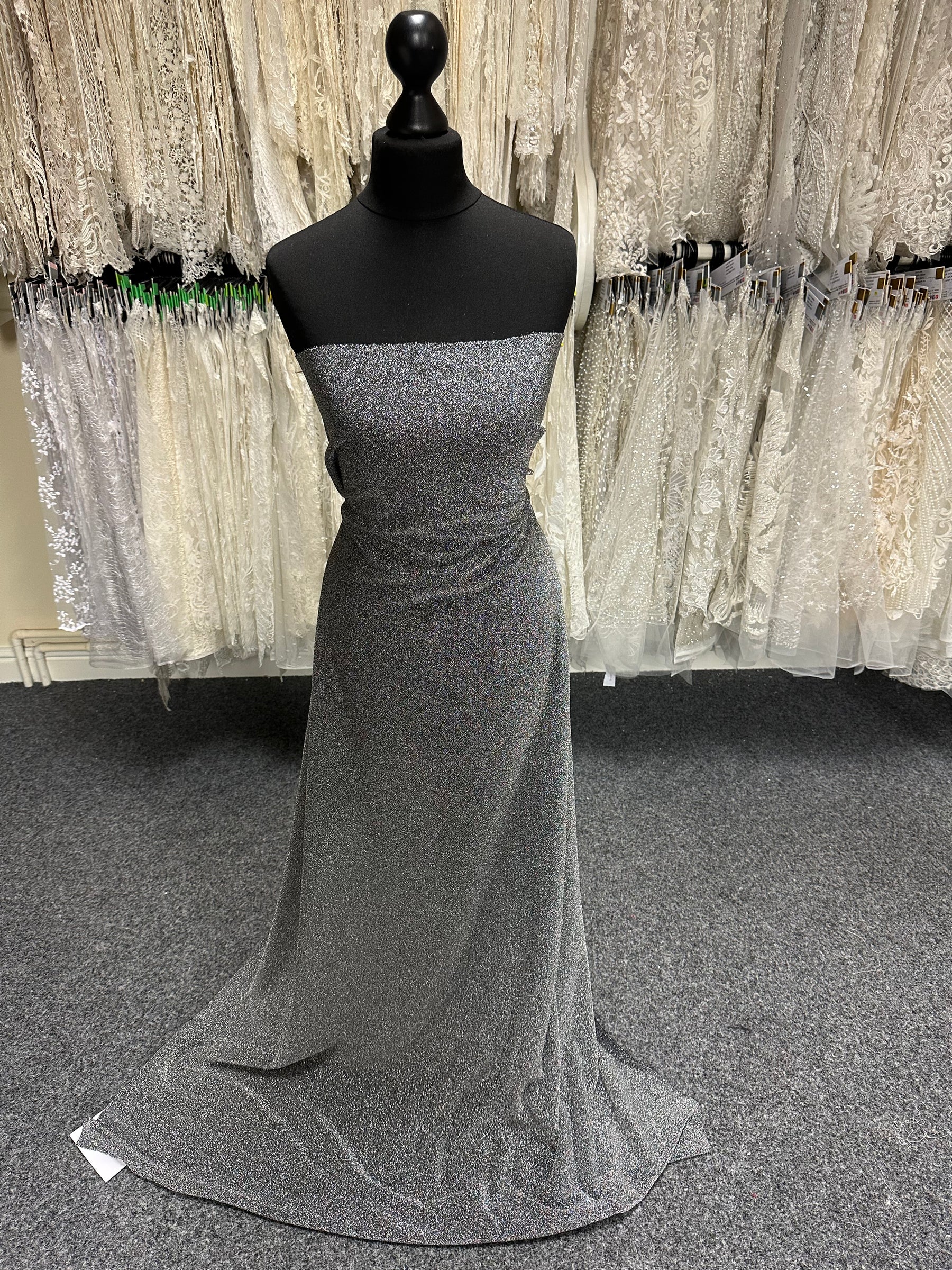 Black Glitter Knit with Silver Glitter - Ghost