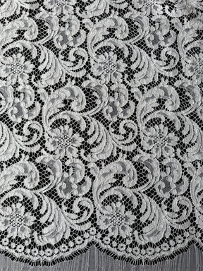 White Eco French Corded Lace - LA4007