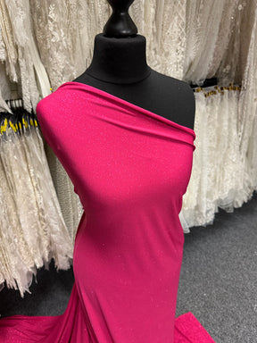 Fuchsia Glitter Jersey Fabric - Daredevil