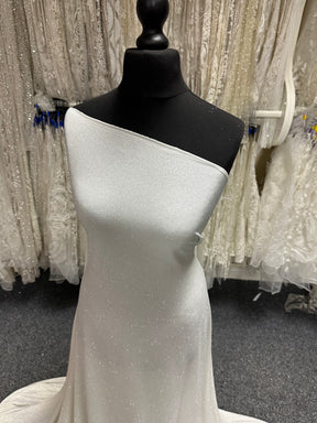 Ivory Glitter Jersey Fabric - Daredevil