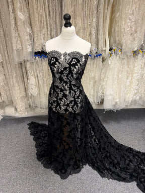 Black 3D Velvet Lace - EB3023