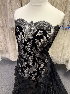 Black 3D Velvet Lace - EB3023
