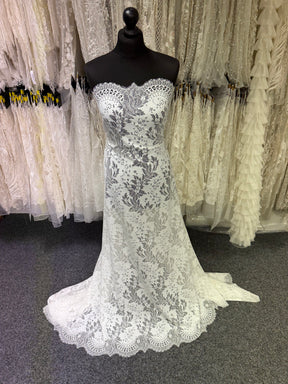 Ivory Stretch Corded Lace - LA7005
