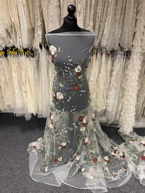 Ivory, Grape and Wine Lace - EB5055