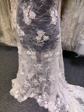 Ivory 3D Embroidered Beaded Lace - LA9001