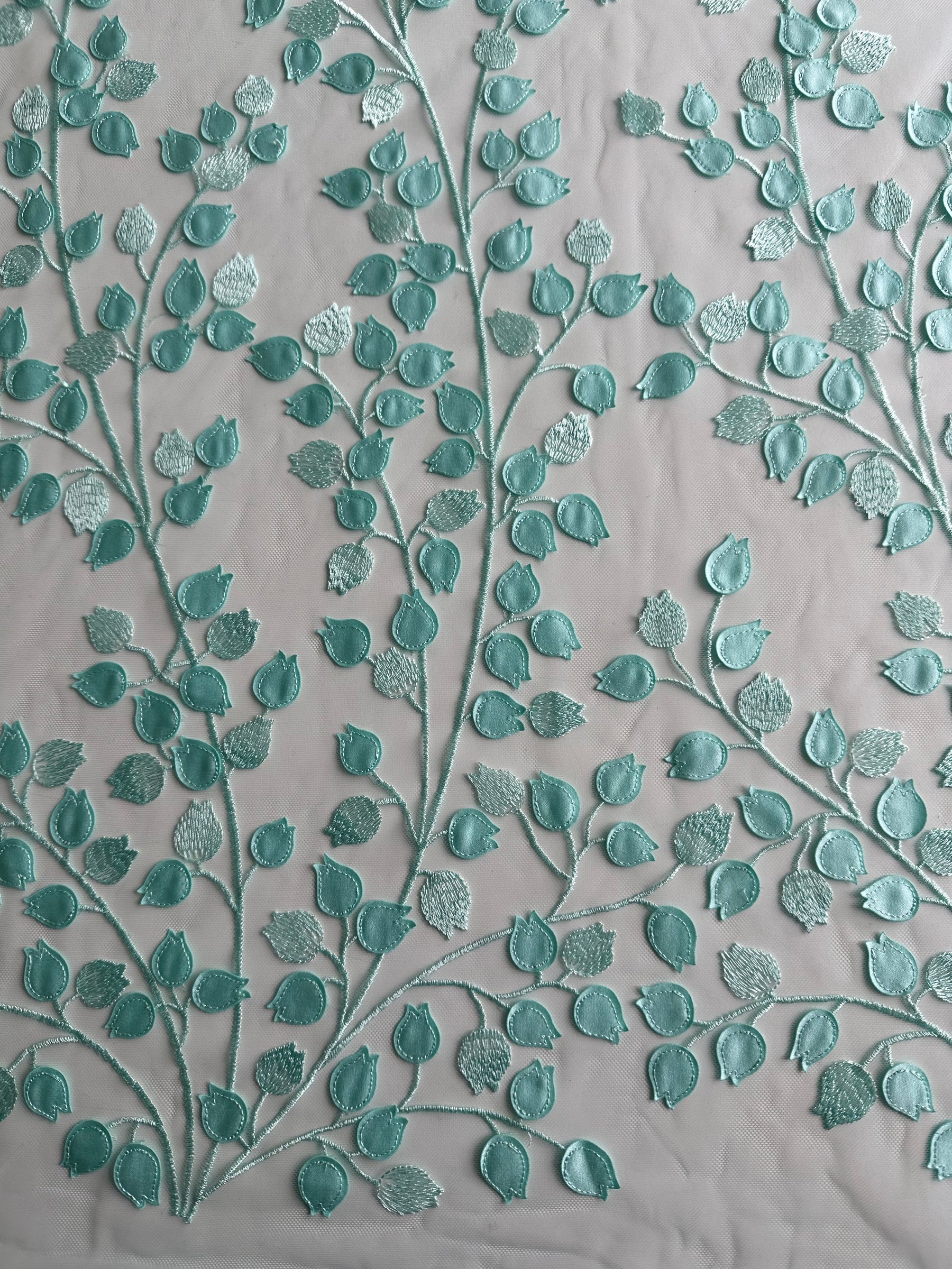 Aqua 3D Embroidered Lace - EB5034