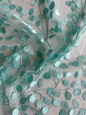 Aqua 3D Embroidered Lace - EB5034