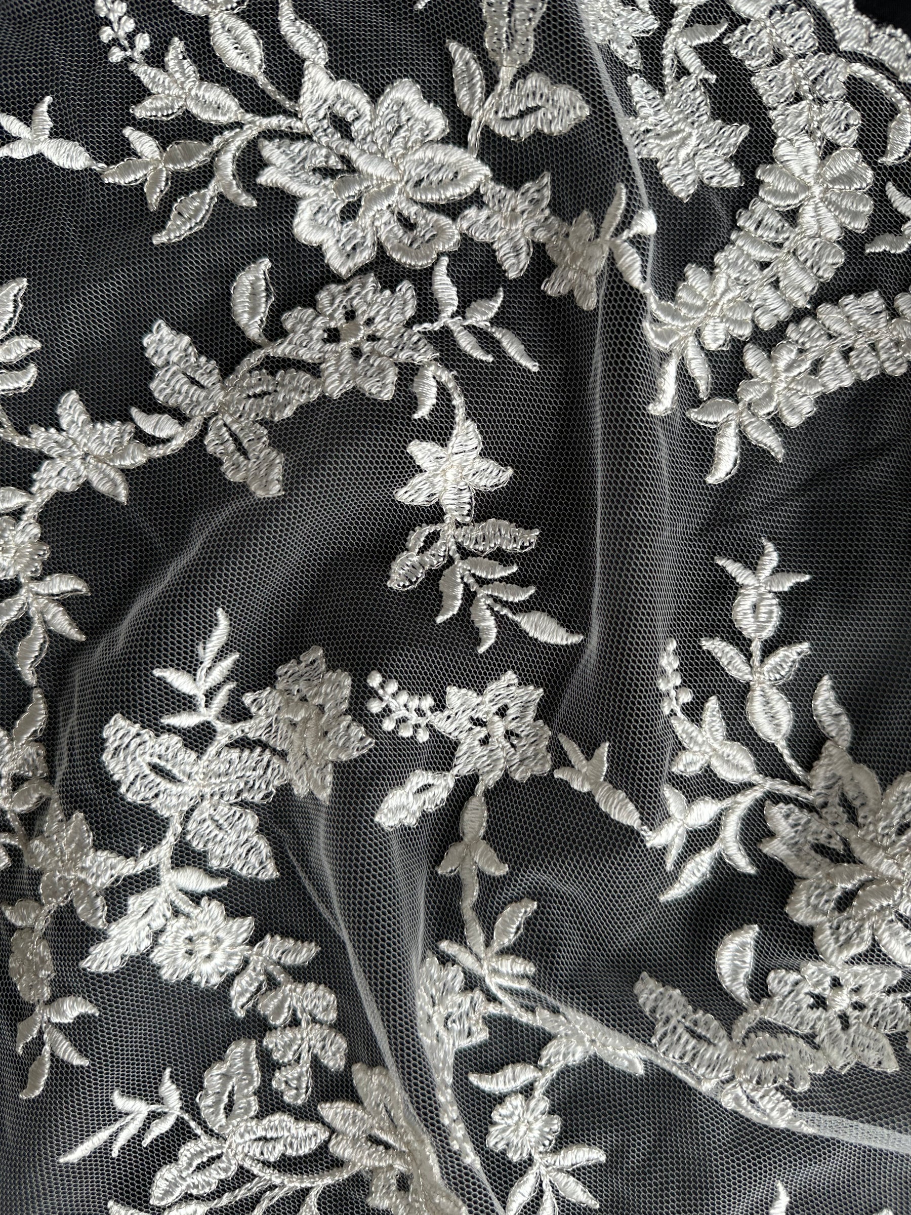 Ivory Embroidered Lace - P651