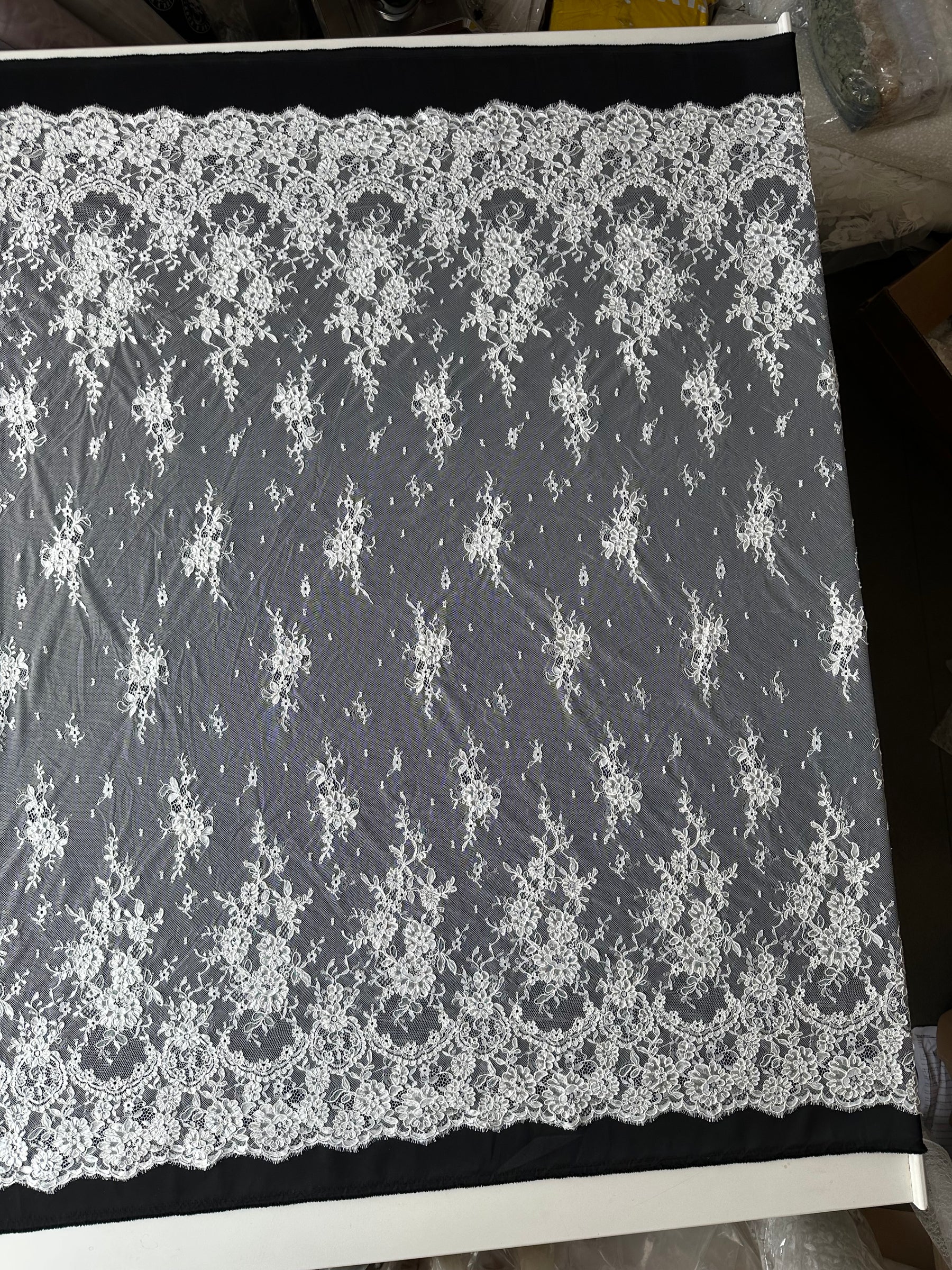 Pale Ivory Corded Lace - Eloise