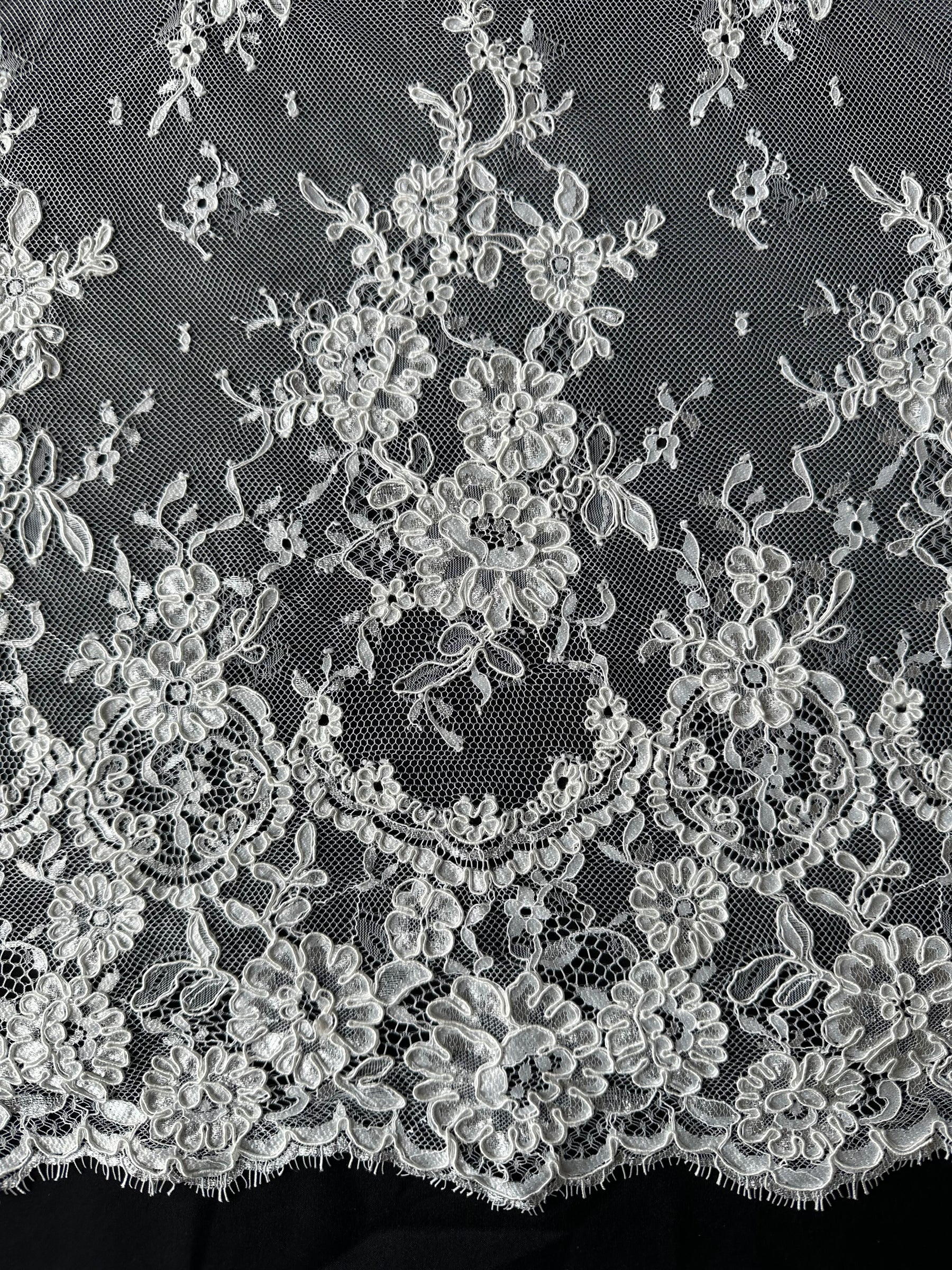 Pale Ivory Corded Lace - Eloise