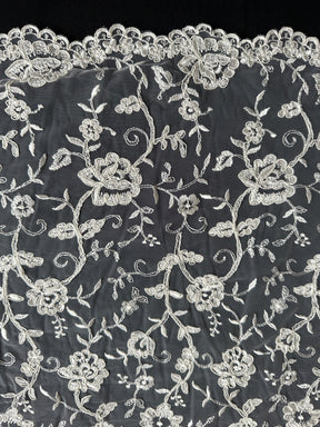 Ivory Corded Embroidery Lace - P430
