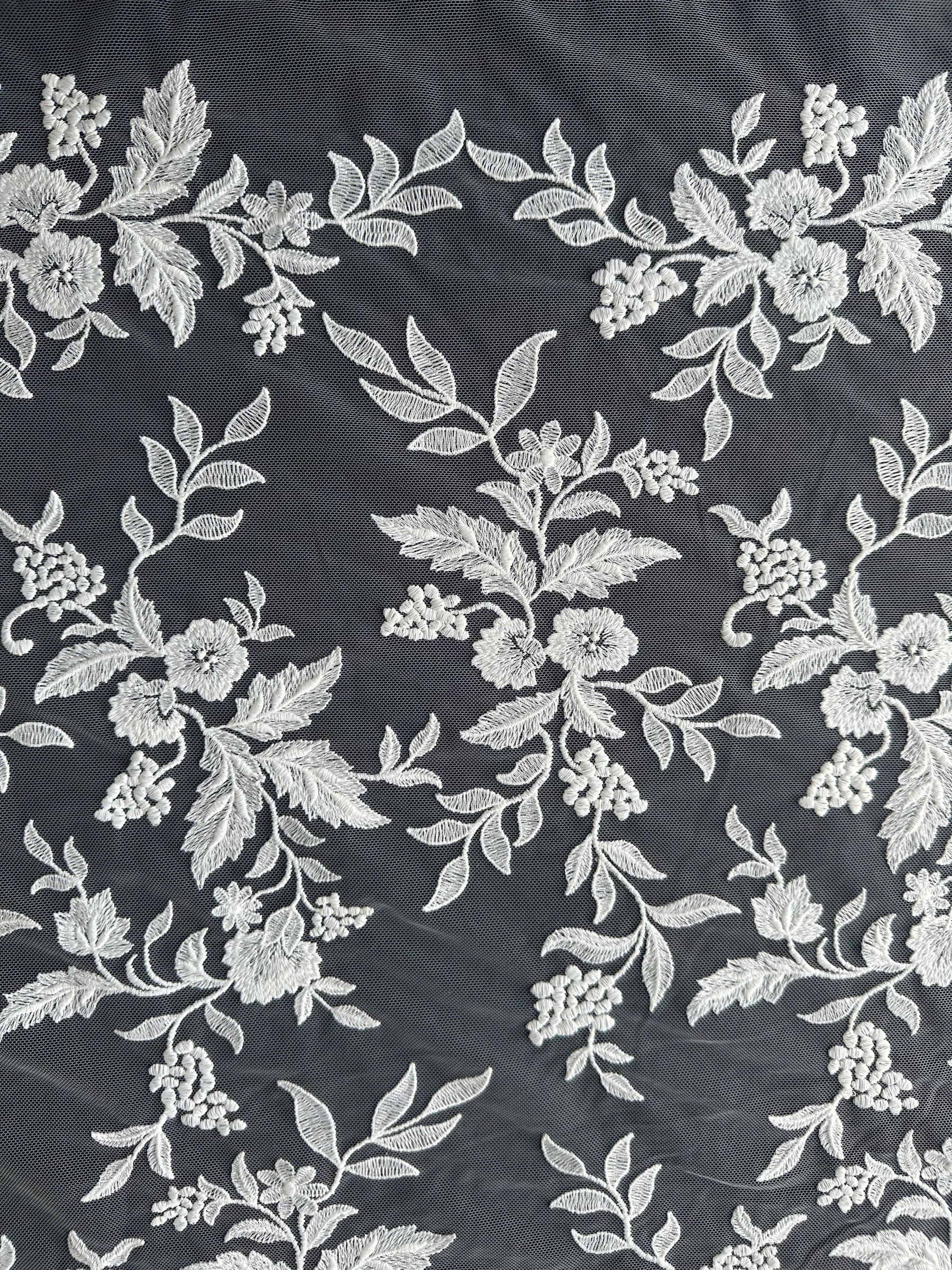 Ivory Embroidered Lace - EB5039