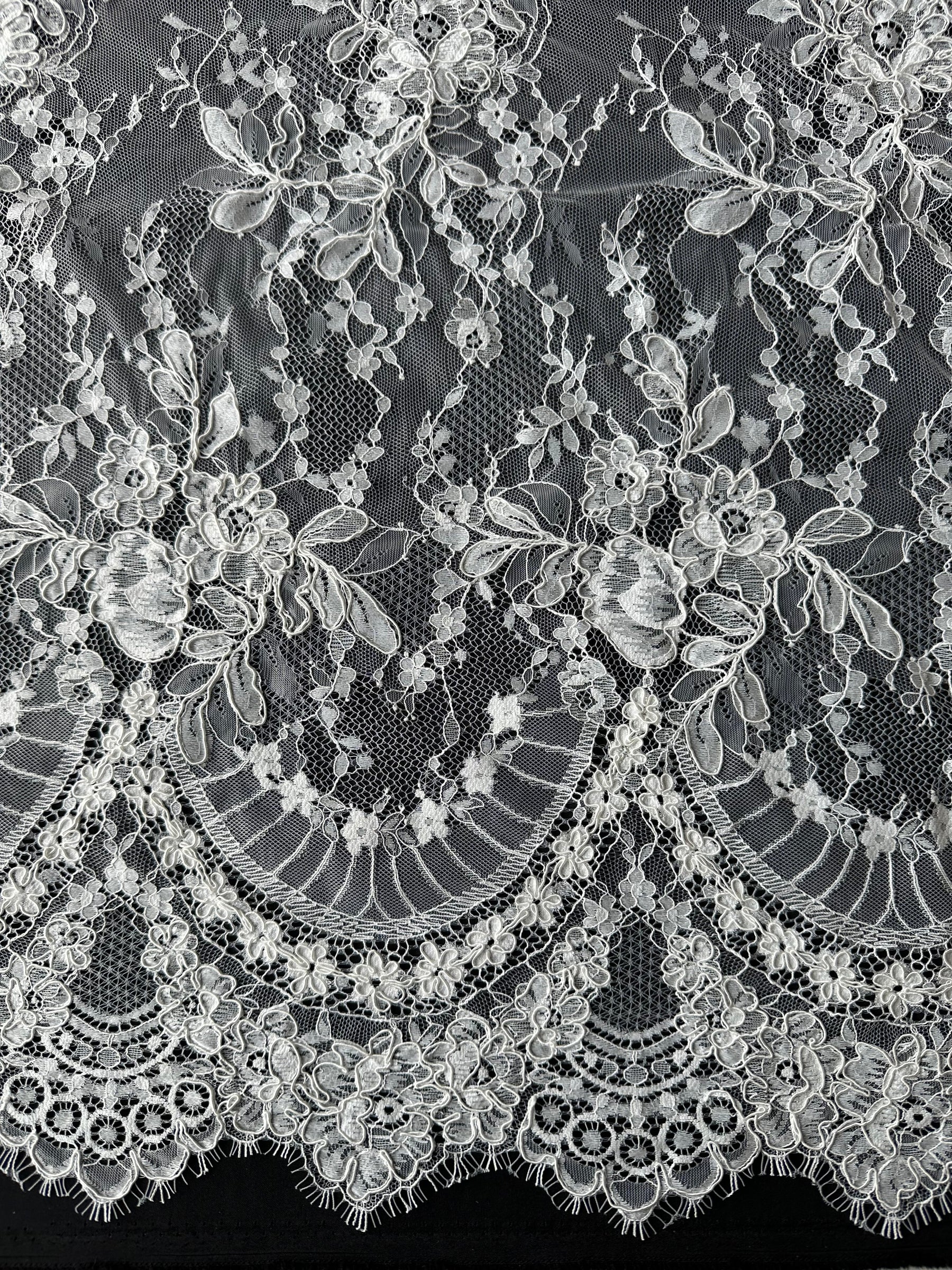 Ivory Corded Raschel Lace - Jara