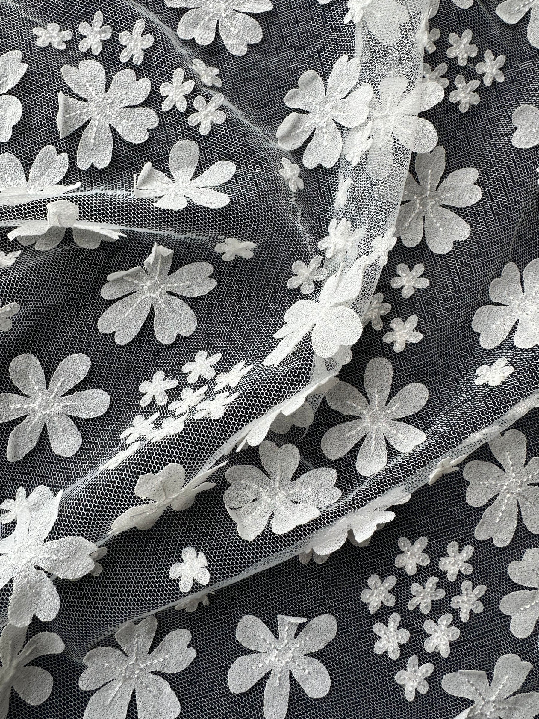 Ivory Embroidered Lace - EB5046