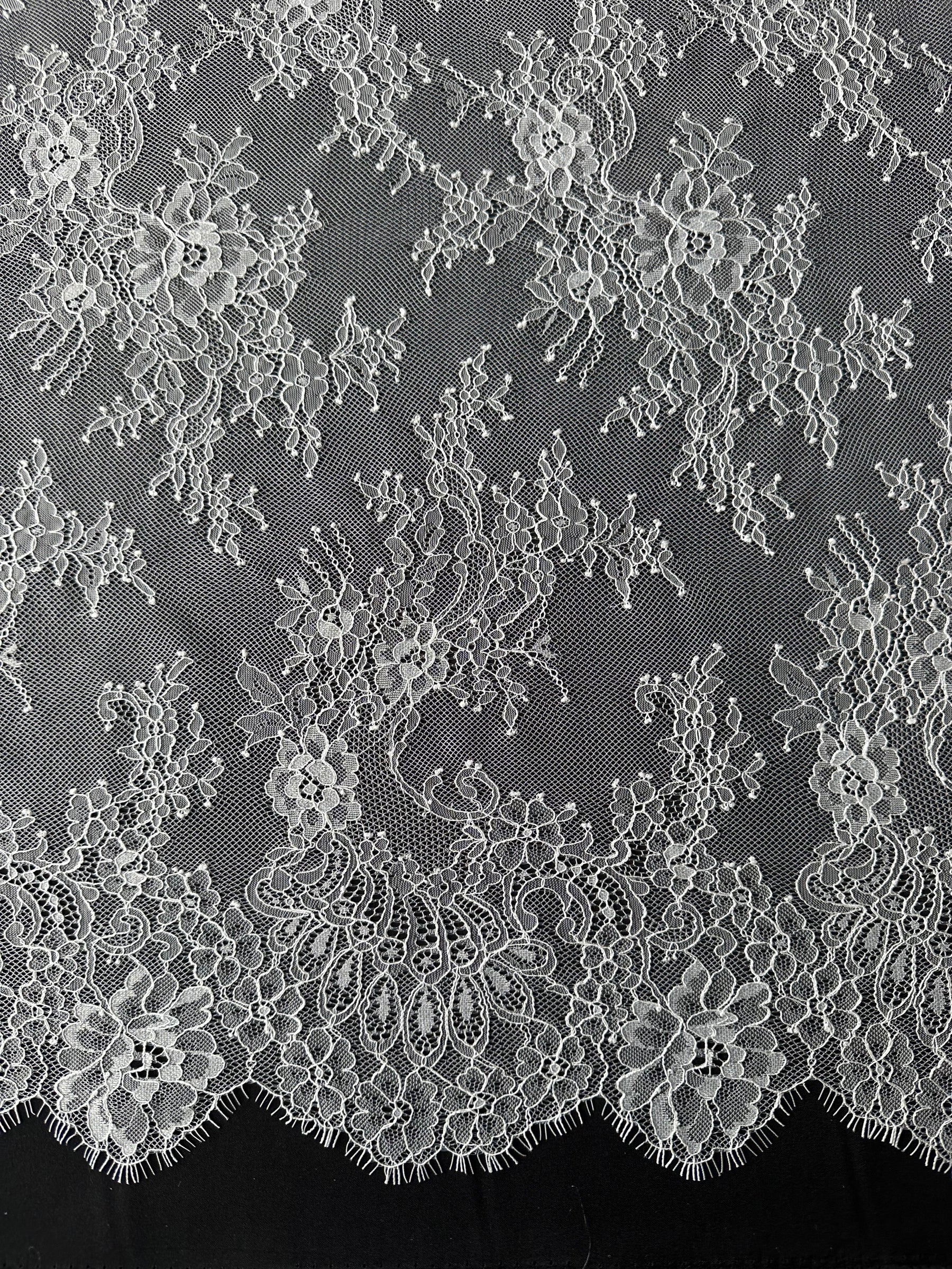 White Raschel Lace - P223