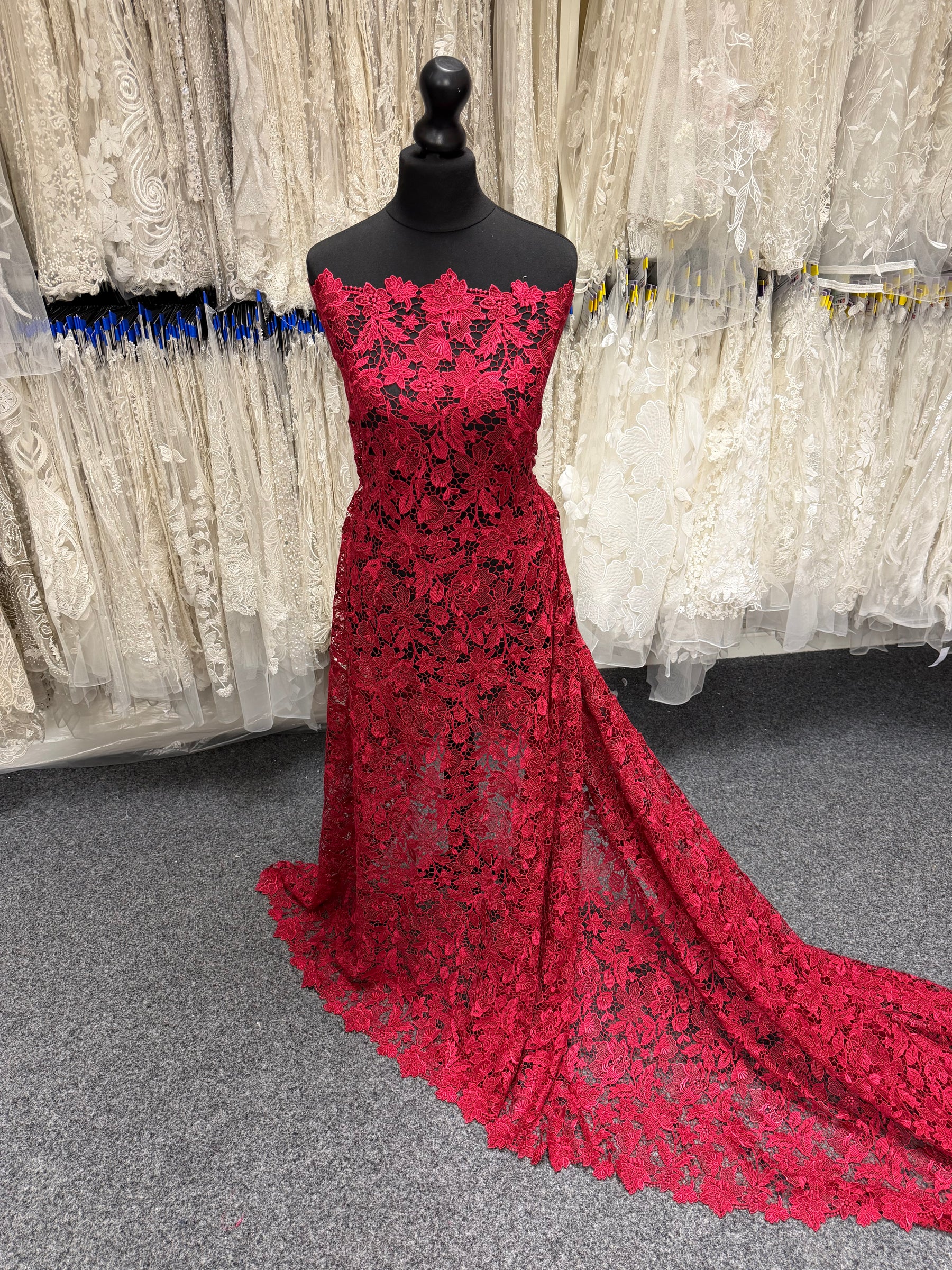 Light Wine Guipure Lace - LB2013