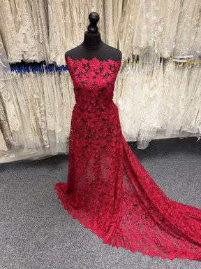 Light Wine Guipure Lace - LB2013