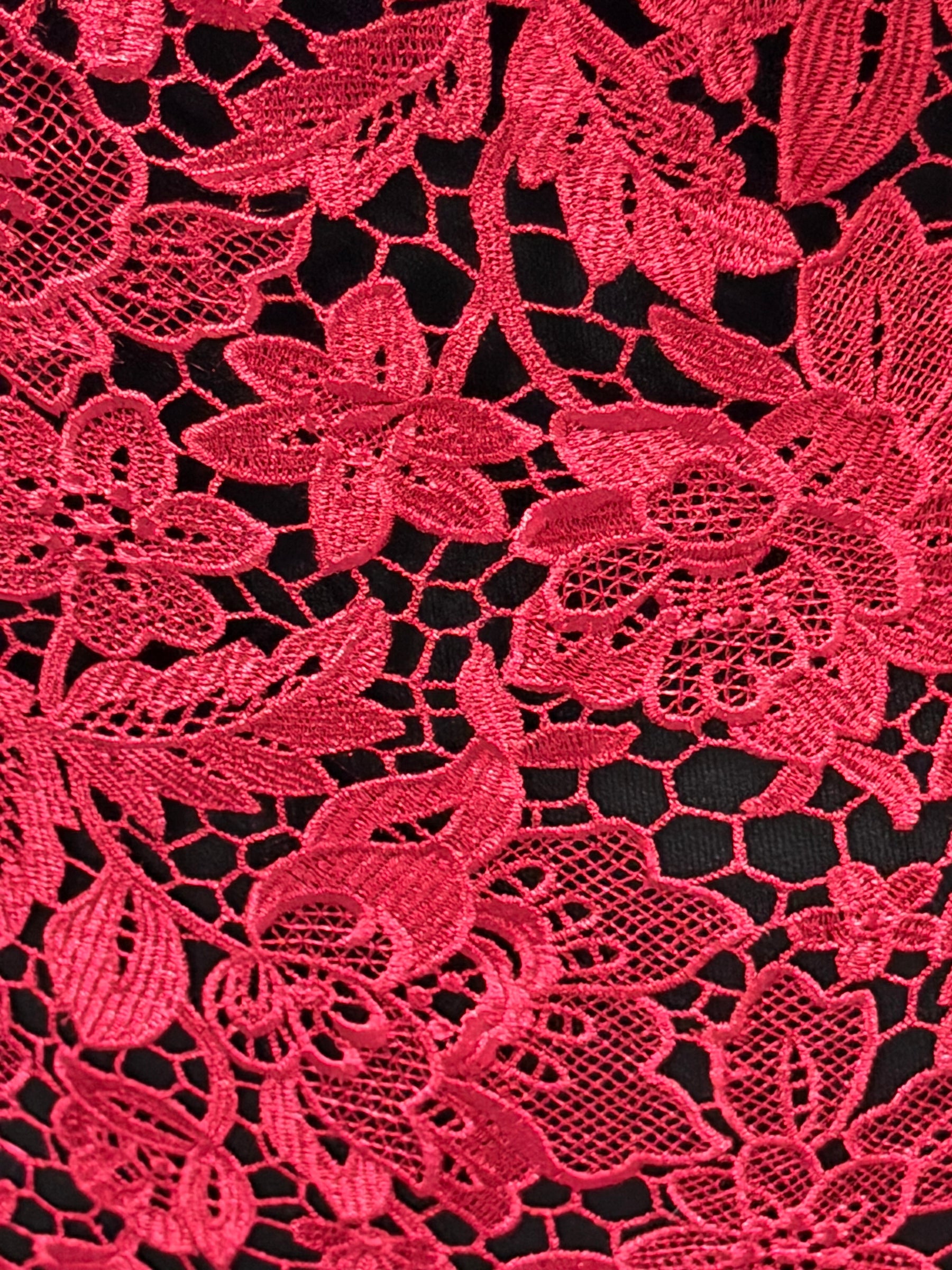 Light Wine Guipure Lace - LB2013