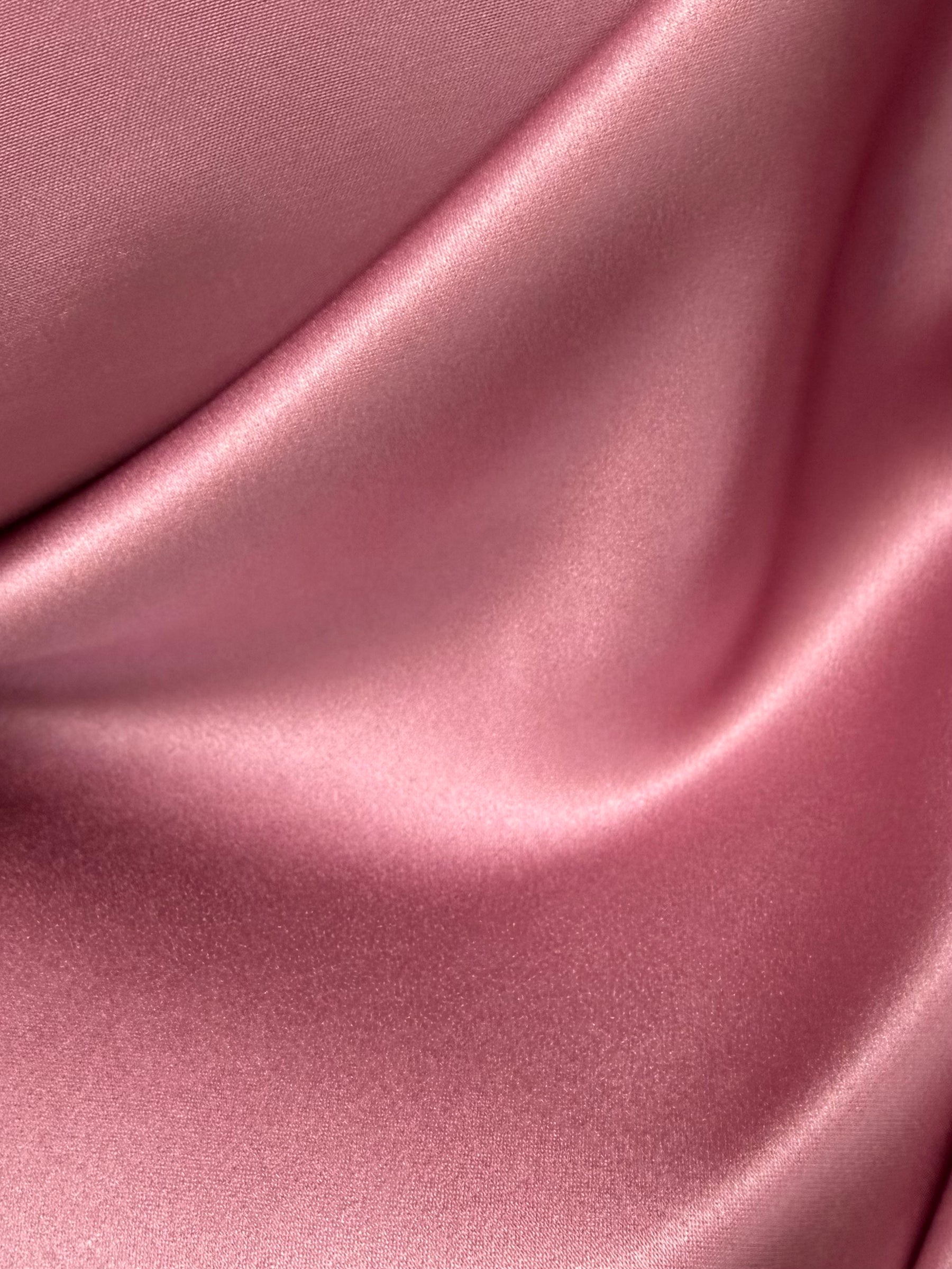 Dusky Pink Polyester Satin - Contessa