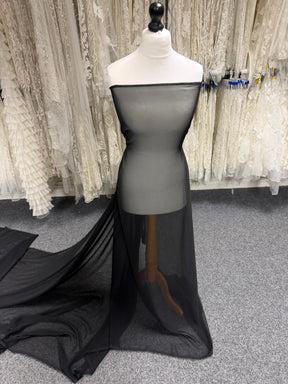 Black Poly Chiffon - P58