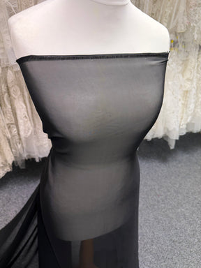 Black Poly Chiffon - P58