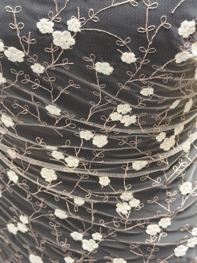 PInk Tulle with Ivory and Pink Embroidered Lace – EU5004