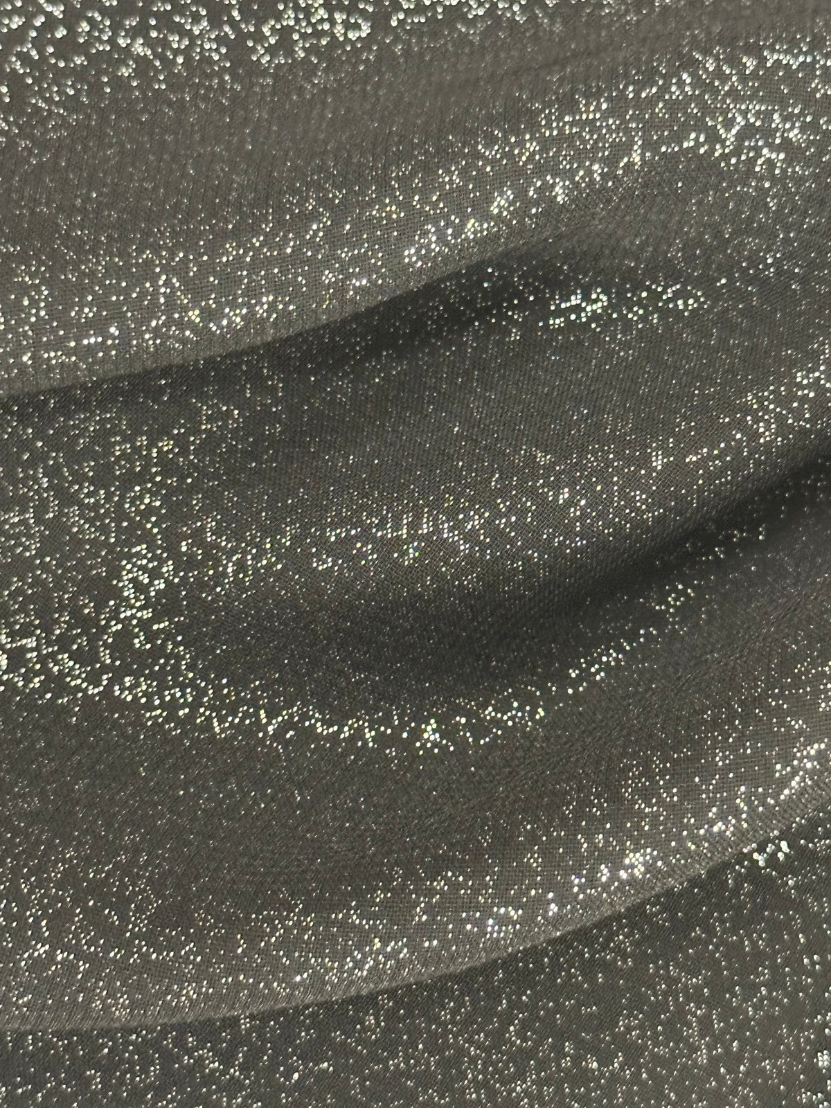 Silver on Black Foil Chiffon - Talisman