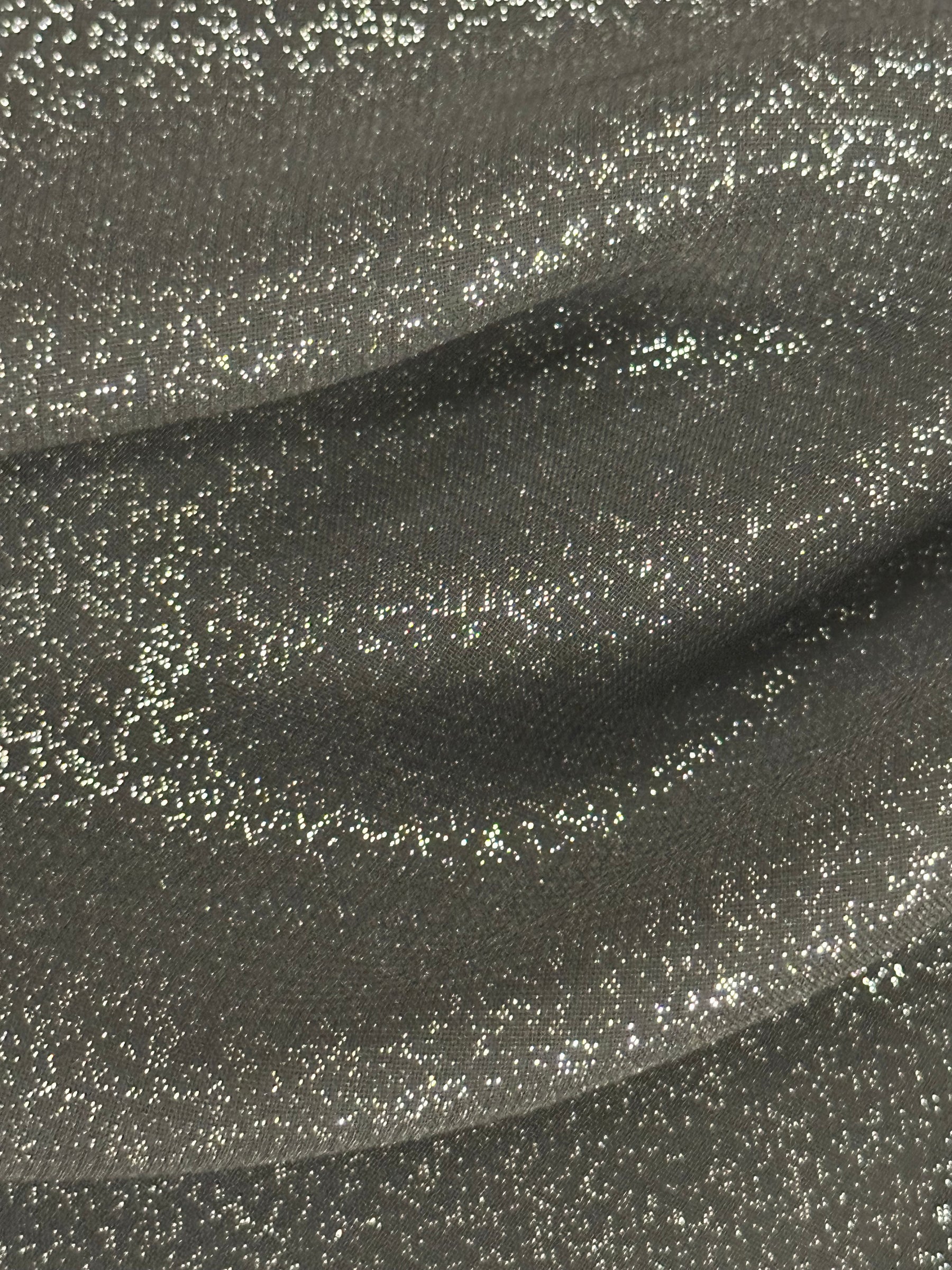 Silver on Black Foil Chiffon - Talisman